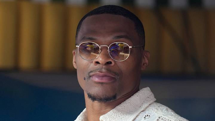 Sep 7, 2025; Inglewood, California, USA; Russell Westbrook attends the game between the Houston Texans and the Los Angeles Rams at SoFi Stadium. Mandatory Credit: Kirby Lee-Imagn Images Sep 7, 2025; Inglewood, California, USA; Russell Westbrook attends the game between the Houston Texans and the Los Angeles Rams at SoFi Stadium. Mandatory Credit: Kirby Lee-Imagn Images