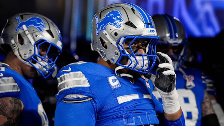 Detroit Lions offensive tackle Penei Sewell (58). Detroit Lions offensive tackle Penei Sewell (58).