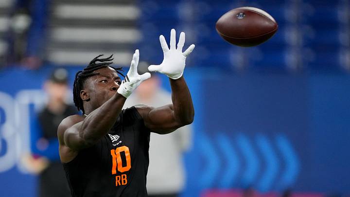 Feb 28, 2026; Indianapolis, IN, USA; Nebraska running back Emmett Johnson.