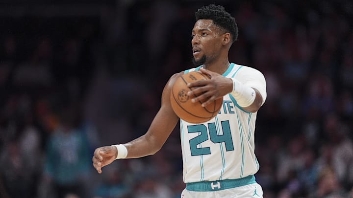 Mar 24, 2026; Charlotte, North Carolina, USA; Charlotte Hornets forward Brandon Miller (24) handles the ball against the Sacramento Kings during the second half at Spectrum Center. Mandatory Credit: Jim Dedmon-Imagn Images Mar 24, 2026; Charlotte, North Carolina, USA; Charlotte Hornets forward Brandon Miller (24) handles the ball against the Sacramento Kings during the second half at Spectrum Center. Mandatory Credit: Jim Dedmon-Imagn Images