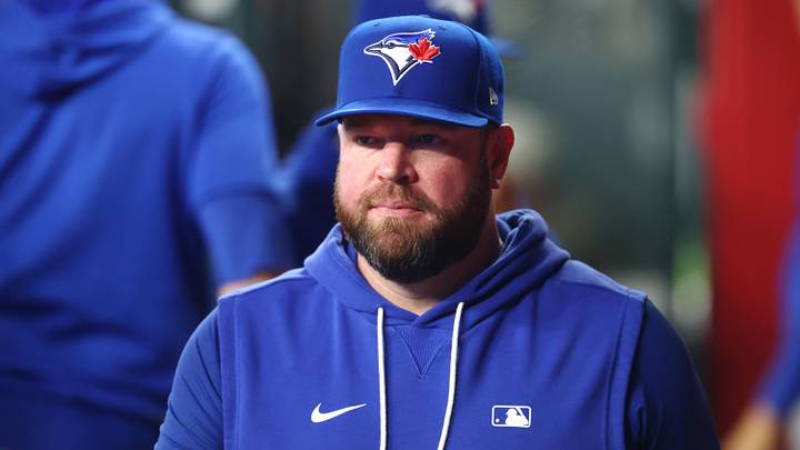 Apr 19, 2026; Phoenix, Arizona, USA; Toronto Blue Jays manager John Schneider against the Arizona Diamondbacks at Chase Field. Apr 19, 2026; Phoenix, Arizona, USA; Toronto Blue Jays manager John Schneider against the Arizona Diamondbacks at Chase Field.