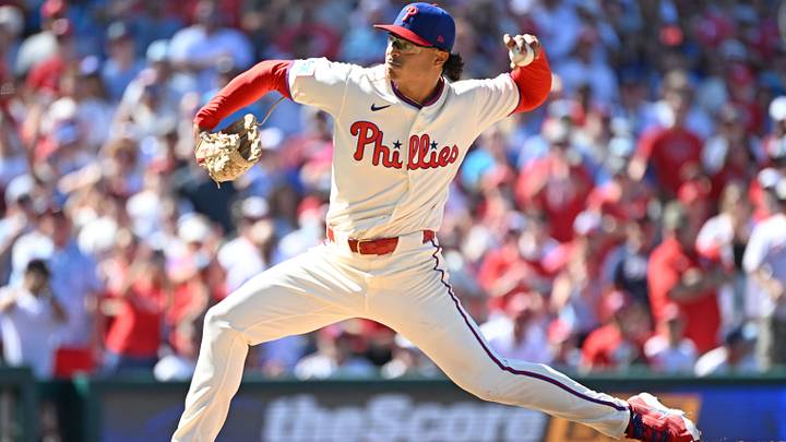 Sep 7, 2026; Philadelphia, Pennsylvania, USA; Philadelphia Phillies pitcher Jesús Luzardo (44) throws a pitch during the ninth inning against the Atlanta Braves at Citizens Bank Park. Mandatory Credit: Eric Hartline-Imagn Images Sep 7, 2026; Philadelphia, Pennsylvania, USA; Philadelphia Phillies pitcher Jesús Luzardo (44) throws a pitch during the ninth inning against the Atlanta Braves at Citizens Bank Park. Mandatory Credit: Eric Hartline-Imagn Images
