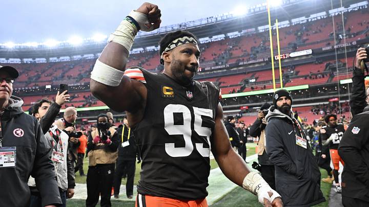 Cleveland Browns defensive end Myles Garrett. Cleveland Browns defensive end Myles Garrett.