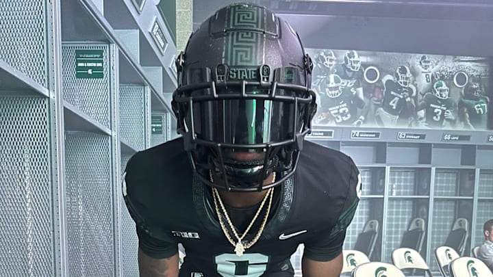 Michigan State commit Eliyjah Caldwell-Hardy on his Michigan State Spartans official visit