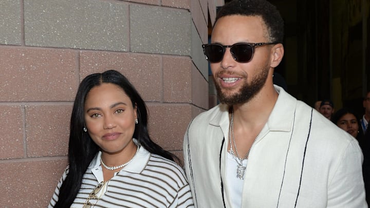 NBA star Steph Curry and wife Ayesha arrive at the 2024 US Open at the Billie Jean National Tennis Center in Queens, New York.