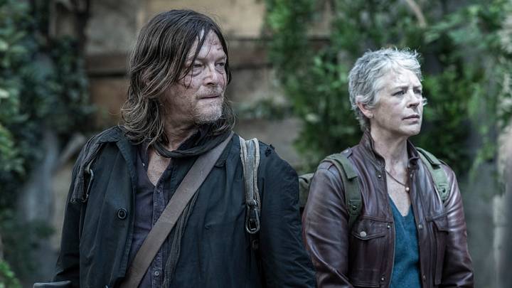 Norman Reedus as Daryl Dixon, Melissa McBride as Carol Peletier in The Walking Dead: Daryl Dixon Season 3