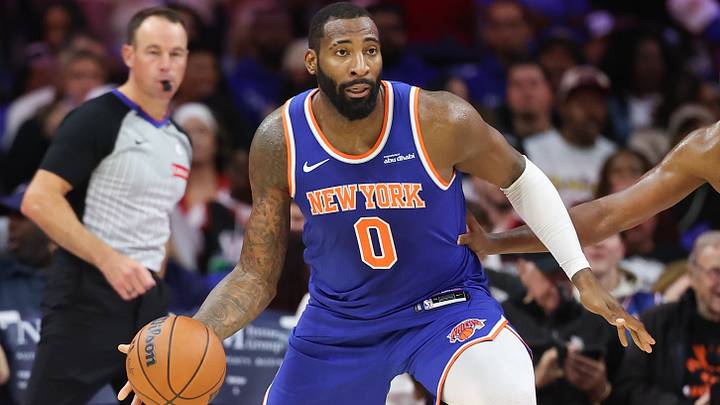 Oct 5, 2026; Philadelphia, Pennsylvania, USA; New York Knicks center Andre Drummond (0) in action against the Philadelphia 76ers at Xfinity Mobile Arena. Mandatory Credit: Bill Streicher-Imagn Images Oct 5, 2026; Philadelphia, Pennsylvania, USA; New York Knicks center Andre Drummond (0) in action against the Philadelphia 76ers at Xfinity Mobile Arena. Mandatory Credit: Bill Streicher-Imagn Images