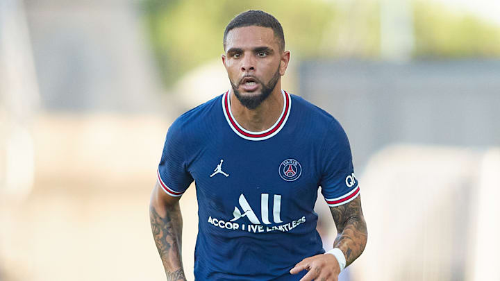Layvin Kurzawa sous les couleurs du Paris Saint-Germain.