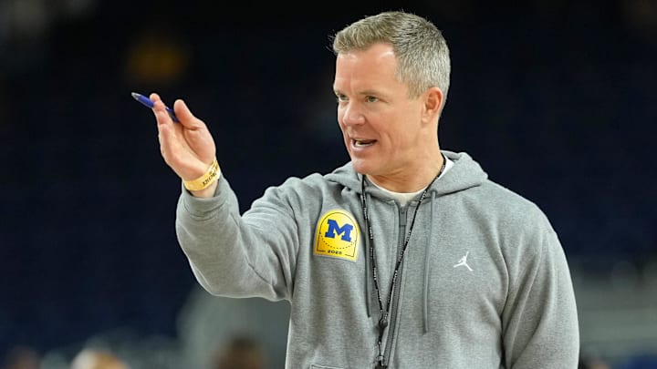 Apr 3, 2026; Indianapolis, IN, USA; Michigan Wolverines head coach Dusty May.