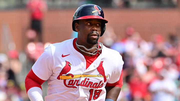 Apr 13, 2025; St. Louis, Missouri, USA;St. Louis Cardinals outfielder Jordan Walker (18) heads to third base after hitting a home run against the Philadelphia Phillies at Busch Stadium. Mandatory Credit: Tim Vizer-Imagn Images Apr 13, 2025; St. Louis, Missouri, USA;St. Louis Cardinals outfielder Jordan Walker (18) heads to third base after hitting a home run against the Philadelphia Phillies at Busch Stadium. Mandatory Credit: Tim Vizer-Imagn Images