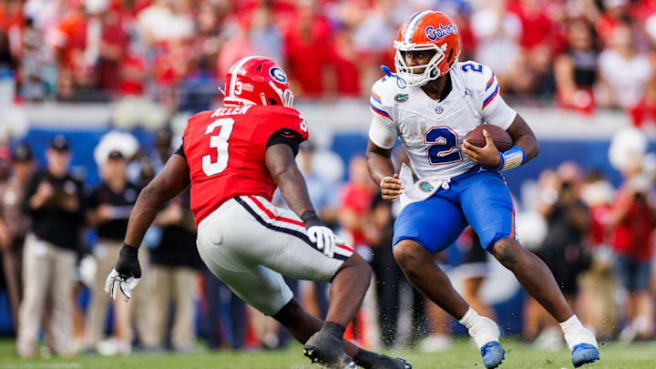 Linebacker CJ Allen in action v Florida last season.