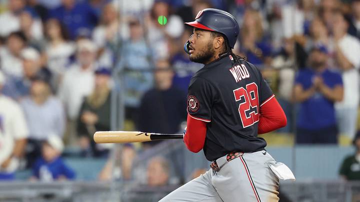 Washington Nationals outfielder James Wood is a solid prop target on Monday. Washington Nationals outfielder James Wood is a solid prop target on Monday.