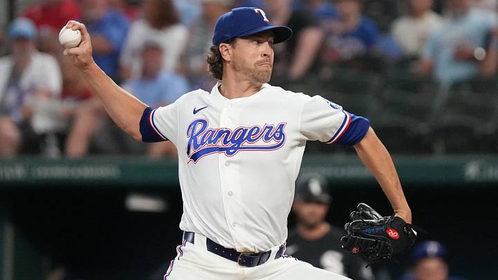 Texas Rangers pitcher Jacob deGrom. Texas Rangers pitcher Jacob deGrom.