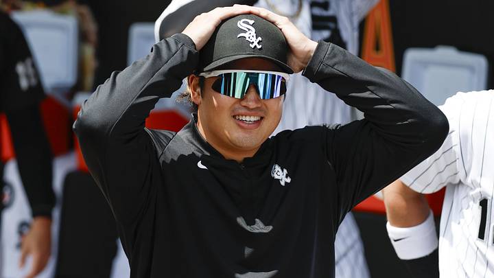 May 31, 2026; Chicago, Illinois, USA; Chicago White Sox injured Munetaka Murakami looks on from the dugout before a baseball game against the Detroit Tigers at Rate Field. Mandatory Credit: Kamil Krzaczynski-Imagn Images