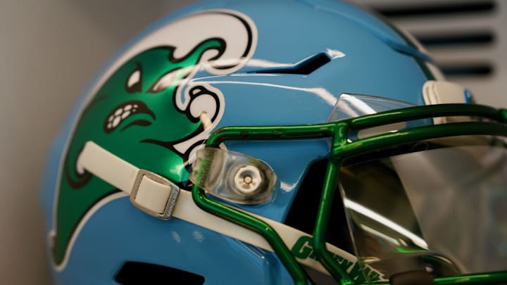 Teal Tulane Green Wave Helmet Teal Tulane Green Wave Helmet