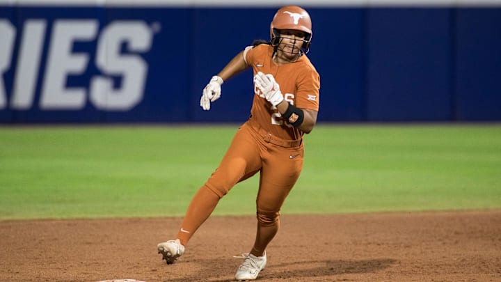 Jun 5, 2024; Oklahoma City, OK, USA;  Texas Longhorns infielder Viviana Martinez 