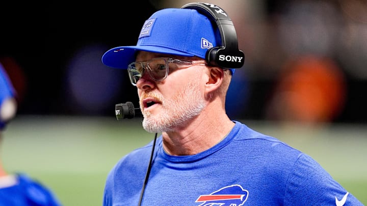 Buffalo Bills head coach Sean McDermott on the sidelines against the Atlanta Falcons.