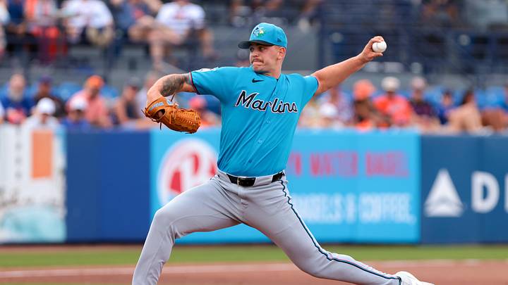 Miami Marlins starting pitcher Robby Snelling