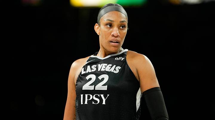 Sep 27, 2026; Las Vegas, Nevada, USA; Las Vegas Aces center A'ja Wilson (22) competes during the first quarter of game one of the first round for the 2026 WNBA Playoffs against the Indiana Fever at Michelob Ultra Arena. Mandatory Credit: Lucas Peltier-Imagn Images Sep 27, 2026; Las Vegas, Nevada, USA; Las Vegas Aces center A'ja Wilson (22) competes during the first quarter of game one of the first round for the 2026 WNBA Playoffs against the Indiana Fever at Michelob Ultra Arena. Mandatory Credit: Lucas Peltier-Imagn Images