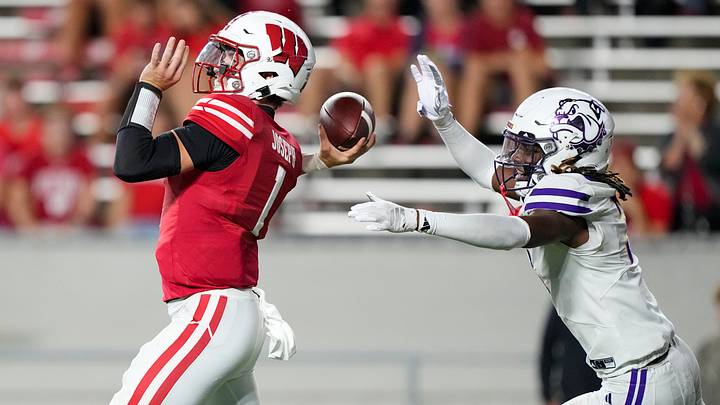 Wisconsin Badgers quarterback Colton Joseph. Wisconsin Badgers quarterback Colton Joseph.