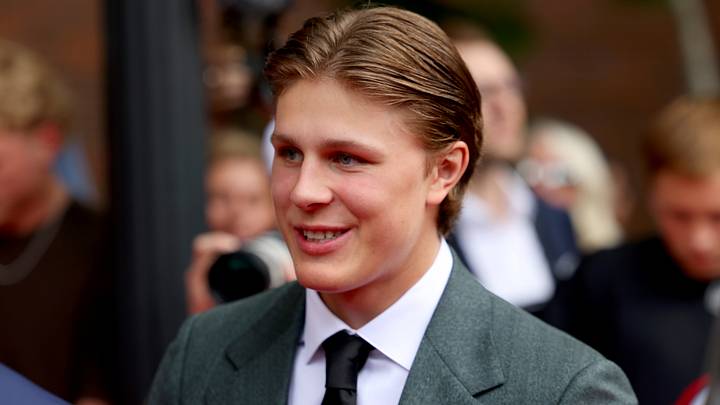 Jun 26, 2026; Buffalo, New York, USA; NHL prospect Ivar Stenberg before the first round of the 2026 NHL Draft at KeyBank Center. Mandatory Credit: Timothy T. Ludwig-Imagn Images