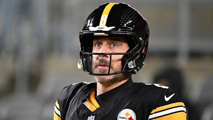 Aaron Rodgers QB Pittsburgh Steelers. Mandatory Credit: Barry Reeger-Imagn Images Aaron Rodgers QB Pittsburgh Steelers. Mandatory Credit: Barry Reeger-Imagn Images