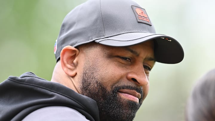 May 8, 2026; Berea, OH, USA; Cleveland Browns executive vice president, football operations & general manager Andrew Berry during rookie minicamp at CrossCountry Mortgage Campus. Mandatory Credit: Ken Blaze-Imagn Images May 8, 2026; Berea, OH, USA; Cleveland Browns executive vice president, football operations & general manager Andrew Berry during rookie minicamp at CrossCountry Mortgage Campus. Mandatory Credit: Ken Blaze-Imagn Images