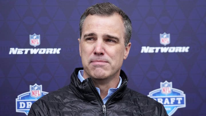 Apr 24, 2024; Detroit, MI, USA; NFL Network analyst Daniel Jeremiah speaks to the media at the Play Football Prospect Clinic at The Corner Ballpark. 