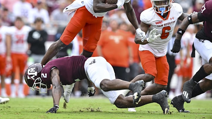 Sep 3, 2022; College Station, Texas, USA;  Texas A&M Aggies defensive back Denver Harris (2)