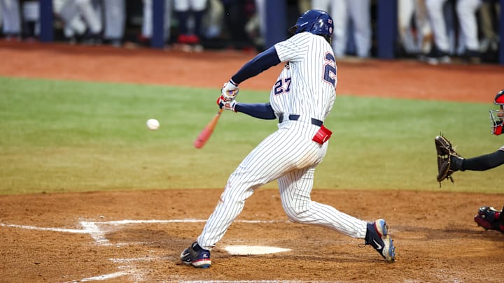 Ole Miss Rebels INF Judd Utermark hits a walk-off, two-run home run against the Arkansas State Red Wolves.