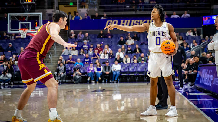 Quimari Peterson directs traffic against Minnesota. Quimari Peterson directs traffic against Minnesota.