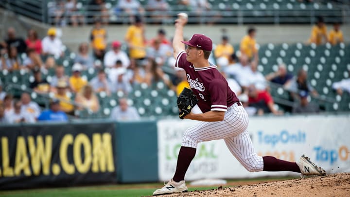 Dowling Catholic's Carter Baumler (9) during their 4A state baseball quarterfinal game at Principal Park on Wednesday, July 31, 2019 in Des Moines. Dowling Catholic would go on to defeat Southeast Polk 7-0.

0731 4astateball 05 Jpg