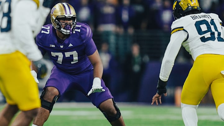 Max McCree drew his third UW start at left tackle against Michigan.