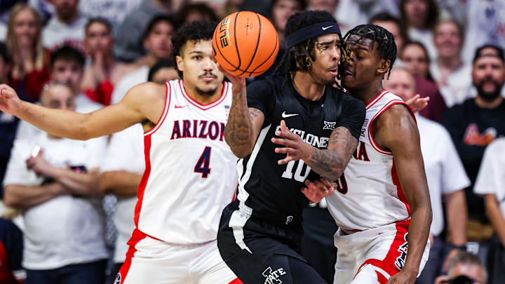 Iowa State Cyclones guard Keshon Gilbert (10) will be a game-time decision for Saturday's game vs. Arizona. Iowa State Cyclones guard Keshon Gilbert (10) will be a game-time decision for Saturday's game vs. Arizona.