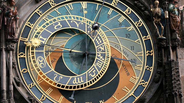 The Prague Astronomical Clock, first installed in 1410. The Prague Astronomical Clock, first installed in 1410.