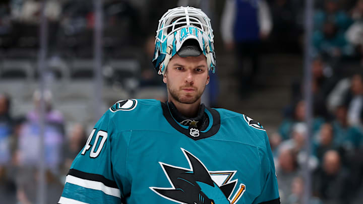 San Jose Sharks netminder Alexandar Georgiev will get a chance to beat his former team on Thursday night.
