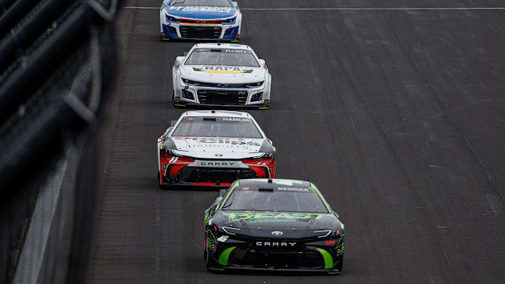 Tyler Reddick, Denny Hamlin, Chase Elliott, Kyle Larson, Brickyard 400, NASCAR