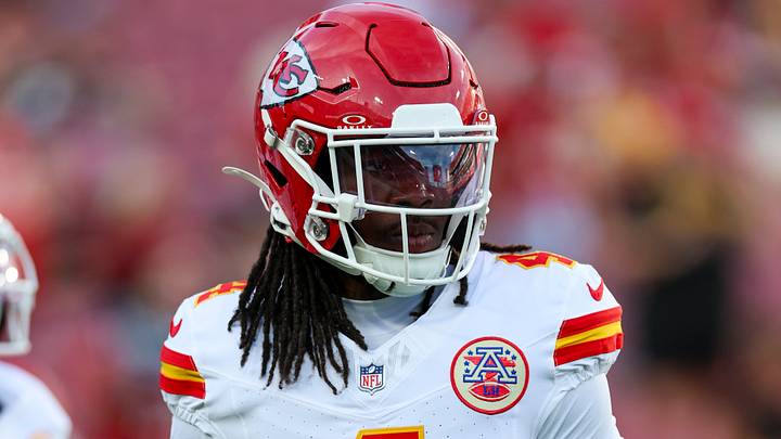 Aug 22, 2026; Tampa, Florida, USA; Kansas City Chiefs wide receiver Rashee Rice (4) warms up before a preseason game against the Tampa Bay Buccaneers at Raymond James Stadium. Mandatory Credit: Nathan Ray Seebeck-Imagn Images Aug 22, 2026; Tampa, Florida, USA; Kansas City Chiefs wide receiver Rashee Rice (4) warms up before a preseason game against the Tampa Bay Buccaneers at Raymond James Stadium. Mandatory Credit: Nathan Ray Seebeck-Imagn Images
