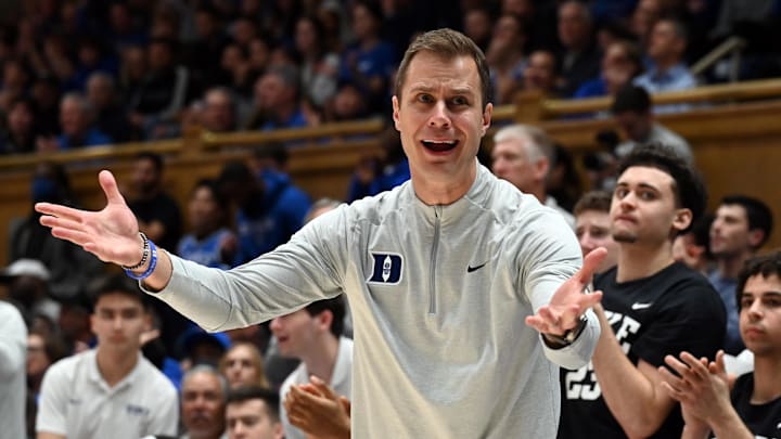 Duke basketball head coach Jon Scheyer