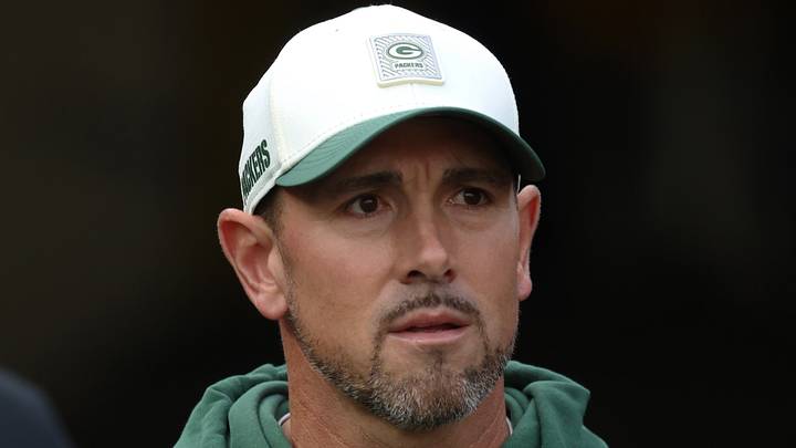 Green Bay Packers head coach Matt LaFleur walks to the field