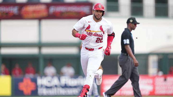 Mar 7, 2026; Jupiter, Florida, USA; St. Louis Cardinals right fielder Joshua Baez (22) rounds the bases after hitting a home run in the second inning against the New York Mets at Roger Dean Chevrolet Stadium. Mandatory Credit: Jim Rassol-Imagn Images Mar 7, 2026; Jupiter, Florida, USA; St. Louis Cardinals right fielder Joshua Baez (22) rounds the bases after hitting a home run in the second inning against the New York Mets at Roger Dean Chevrolet Stadium. Mandatory Credit: Jim Rassol-Imagn Images