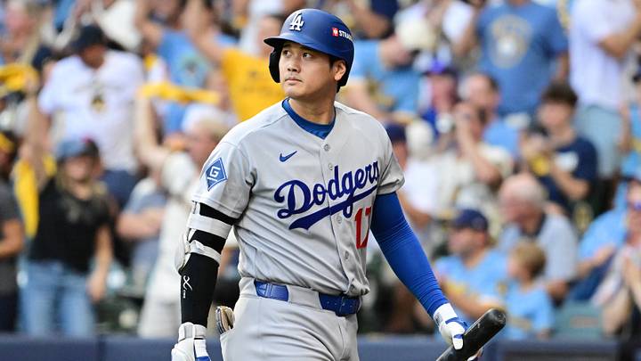 Oct 12, 2026; Milwaukee, Wisconsin, USA; Los Angeles Dodgers pitcher Shohei Ohtani (17) reacts after striking out against the Milwaukee Brewers during the first inning in game two of the NLCS for the 2026 MLB Playoffs at American Family Field. Mandatory Credit: Benny Sieu-Imagn Images Oct 12, 2026; Milwaukee, Wisconsin, USA; Los Angeles Dodgers pitcher Shohei Ohtani (17) reacts after striking out against the Milwaukee Brewers during the first inning in game two of the NLCS for the 2026 MLB Playoffs at American Family Field. Mandatory Credit: Benny Sieu-Imagn Images