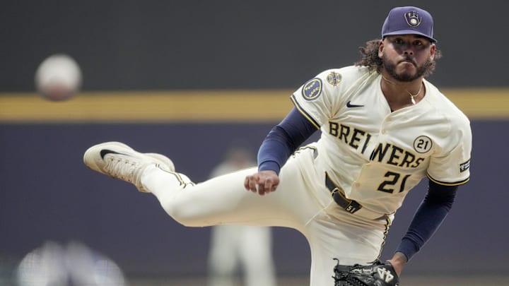 Milwaukee Brewers pitcher Freddy Peralta is a good bet to go over his strikeouts prop on Monday night.