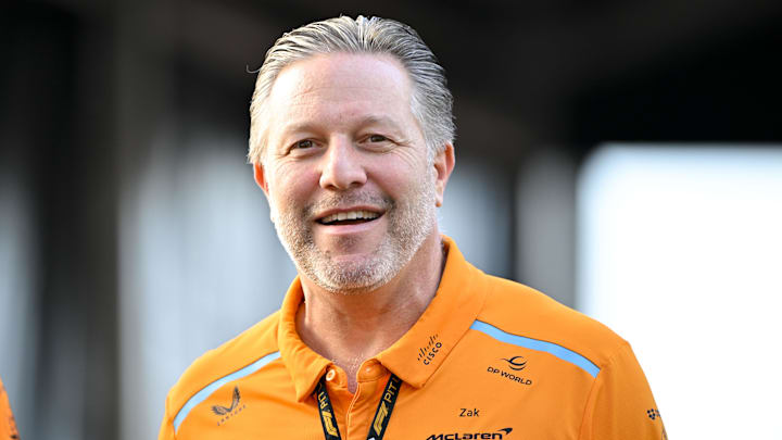 Oct 20, 2024; Austin, Texas, USA; McLaren Formula 1 CEO Zak Brown walks through the track entrance before the 2024 Formula One US Grand Prix at Circuit of the Americas. Mandatory Credit: Jerome Miron-Imagn Images