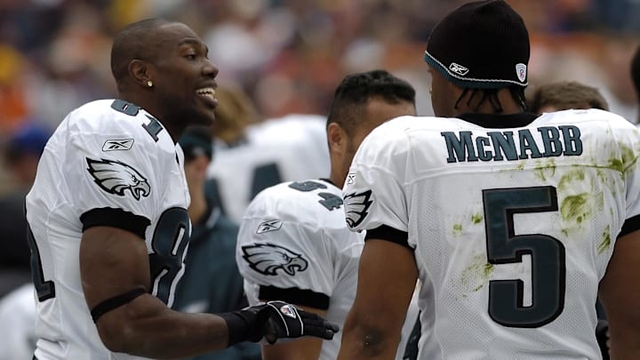 Terrell Owens and Donovan McNabb were teammates for two seasons in Philadelphia. Terrell Owens and Donovan McNabb were teammates for two seasons in Philadelphia.