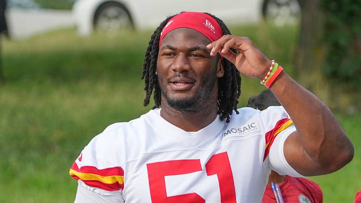 Jul 29, 2026; St. Joseph, MO, USA; Kansas City Chiefs defensive end R. Mason Thomas (51) walks down the hill to the practice fields during training camp at Missouri Western State University. Mandatory Credit: Denny Medley-Imagn Images Jul 29, 2026; St. Joseph, MO, USA; Kansas City Chiefs defensive end R. Mason Thomas (51) walks down the hill to the practice fields during training camp at Missouri Western State University. Mandatory Credit: Denny Medley-Imagn Images