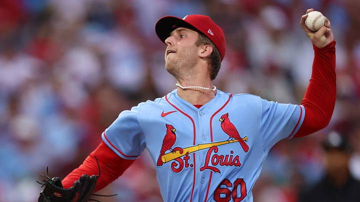 Aug 22, 2026; Philadelphia, Pennsylvania, USA; St. Louis Cardinals pitcher Quinn Mathews (60) throws a pitch against the Philadelphia Phillies during the third inning at Citizens Bank Park. Mandatory Credit: Bill Streicher-Imagn Images Aug 22, 2026; Philadelphia, Pennsylvania, USA; St. Louis Cardinals pitcher Quinn Mathews (60) throws a pitch against the Philadelphia Phillies during the third inning at Citizens Bank Park. Mandatory Credit: Bill Streicher-Imagn Images