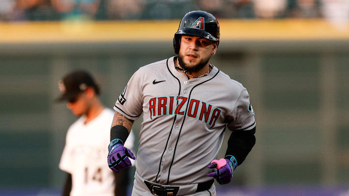 Aug 14, 2025; Denver, Colorado, USA; Arizona Diamondbacks catcher Jose Herrera (11) rounds the bases on a two run home run in the second inning against the Colorado Rockies at Coors Field. Mandatory Credit: Isaiah J. Downing-Imagn Images Aug 14, 2025; Denver, Colorado, USA; Arizona Diamondbacks catcher Jose Herrera (11) rounds the bases on a two run home run in the second inning against the Colorado Rockies at Coors Field. Mandatory Credit: Isaiah J. Downing-Imagn Images