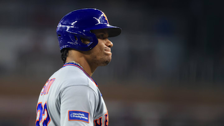 May 10, 2026; Phoenix, Arizona, USA; New York Mets outfielder Juan Soto reacts against the Arizona Diamondbacks at Chase Field. Mandatory Credit: Mark J. Rebilas-Imagn Images May 10, 2026; Phoenix, Arizona, USA; New York Mets outfielder Juan Soto reacts against the Arizona Diamondbacks at Chase Field. Mandatory Credit: Mark J. Rebilas-Imagn Images