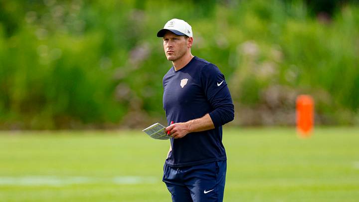 Chicago Bears head coach Ben Johnson looks on during Training Camp. Mandatory Credit: Kamil Krzaczynski-Imagn Images Chicago Bears head coach Ben Johnson looks on during Training Camp. Mandatory Credit: Kamil Krzaczynski-Imagn Images